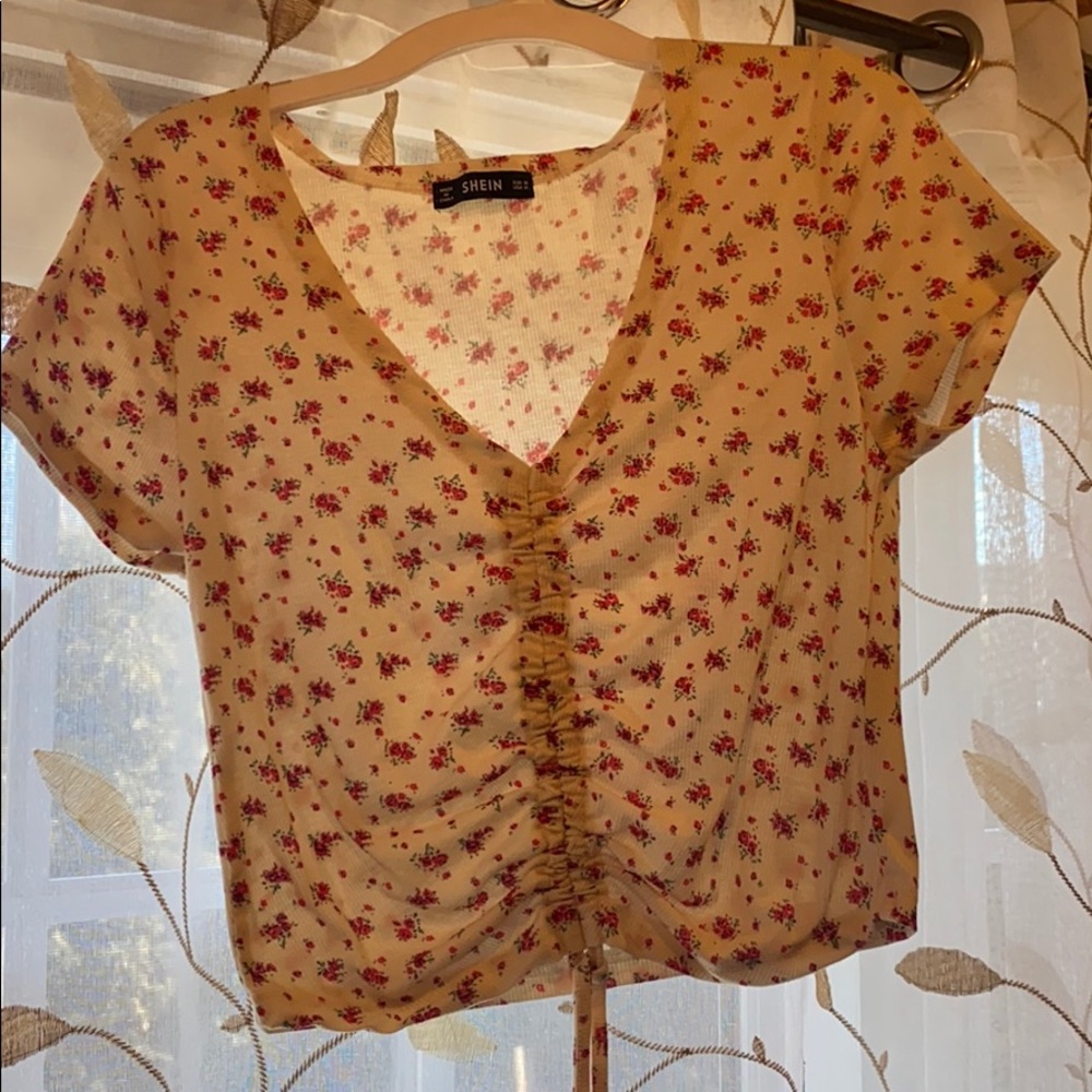 Cute floral crop top